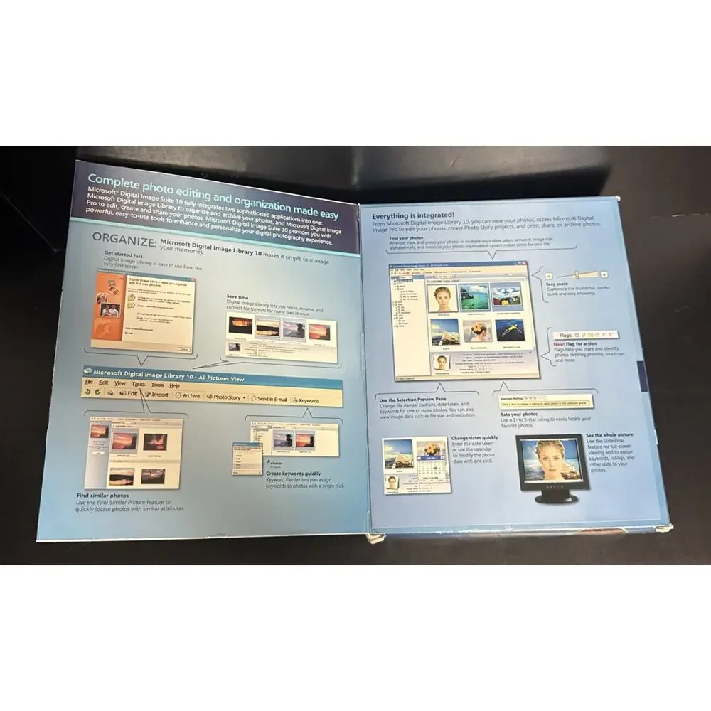 Microsoft Digital Image Suite 10 Photo Editing Software Windows 98 ME 2000 XP